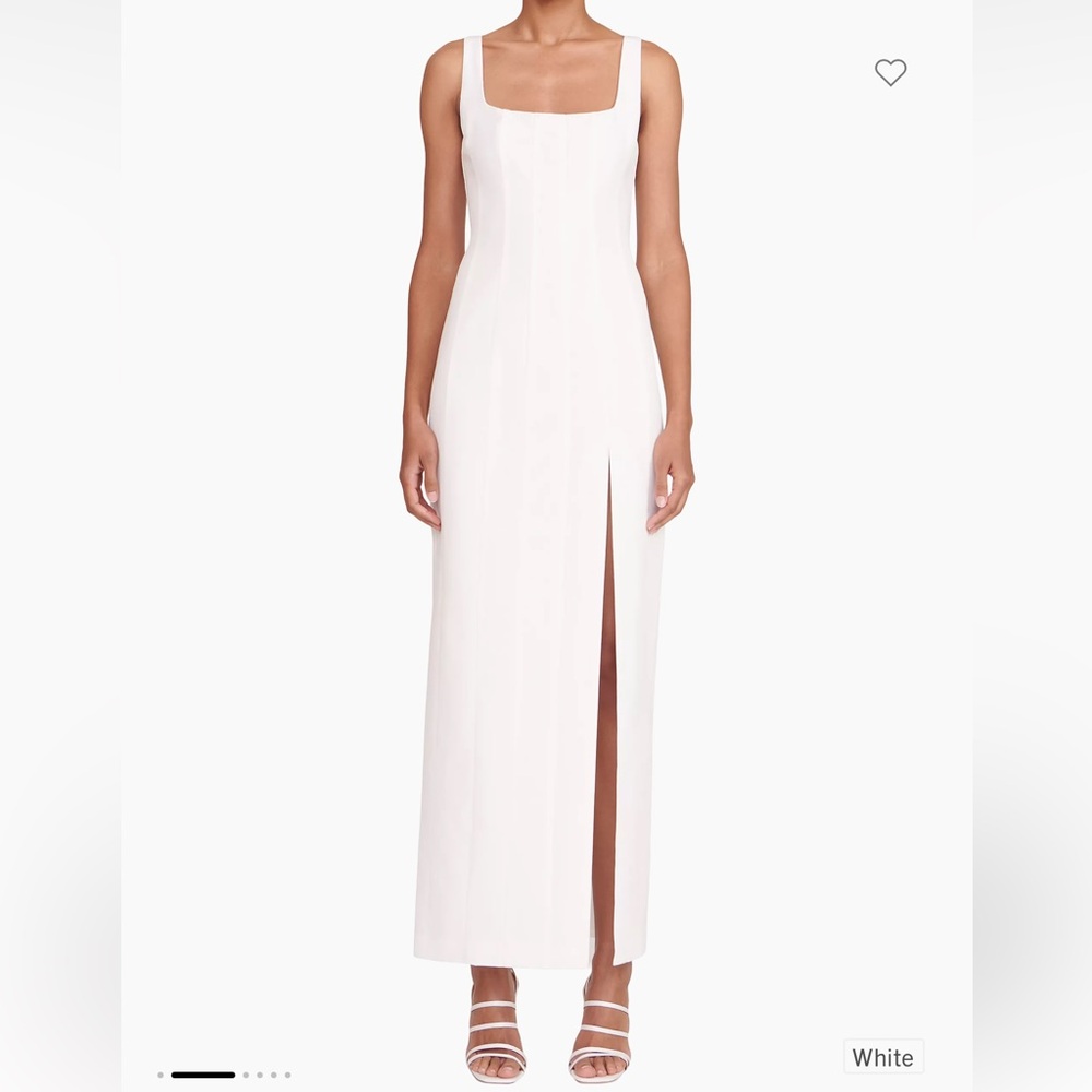 STAUD White Portrait Maxi Dress